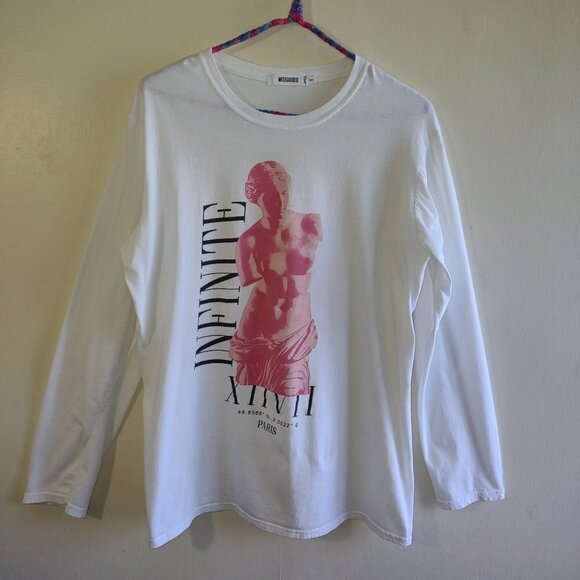 Missguided Infinite PARIS T-Shirt Louvre Museum Edgy Artsy Grunge Size Small - Picture 1 of 7